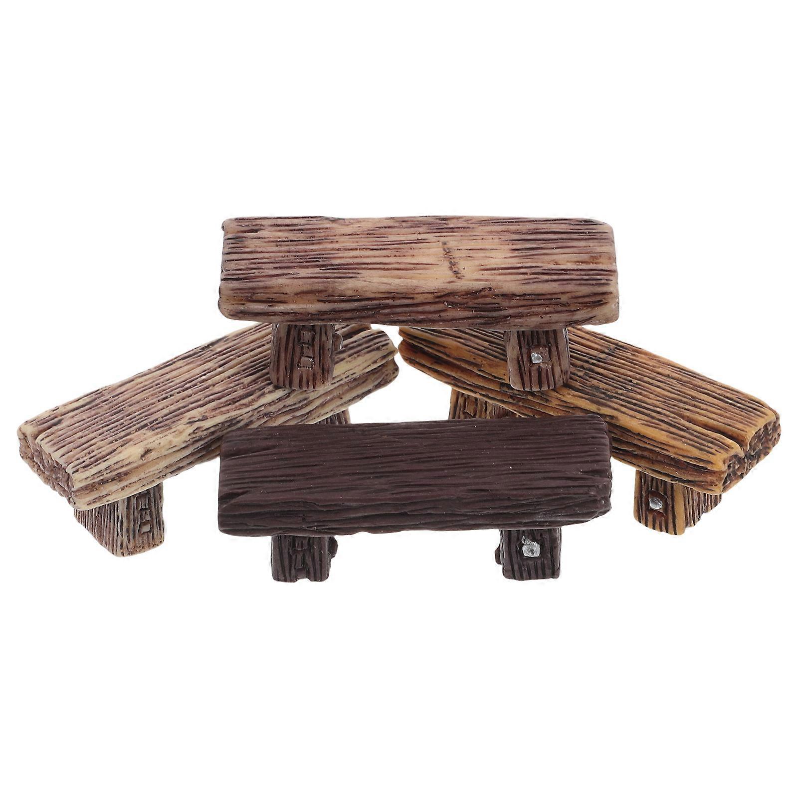 Miniature Park Bench Resin Model for Decoration 20Pcs Assorted Color