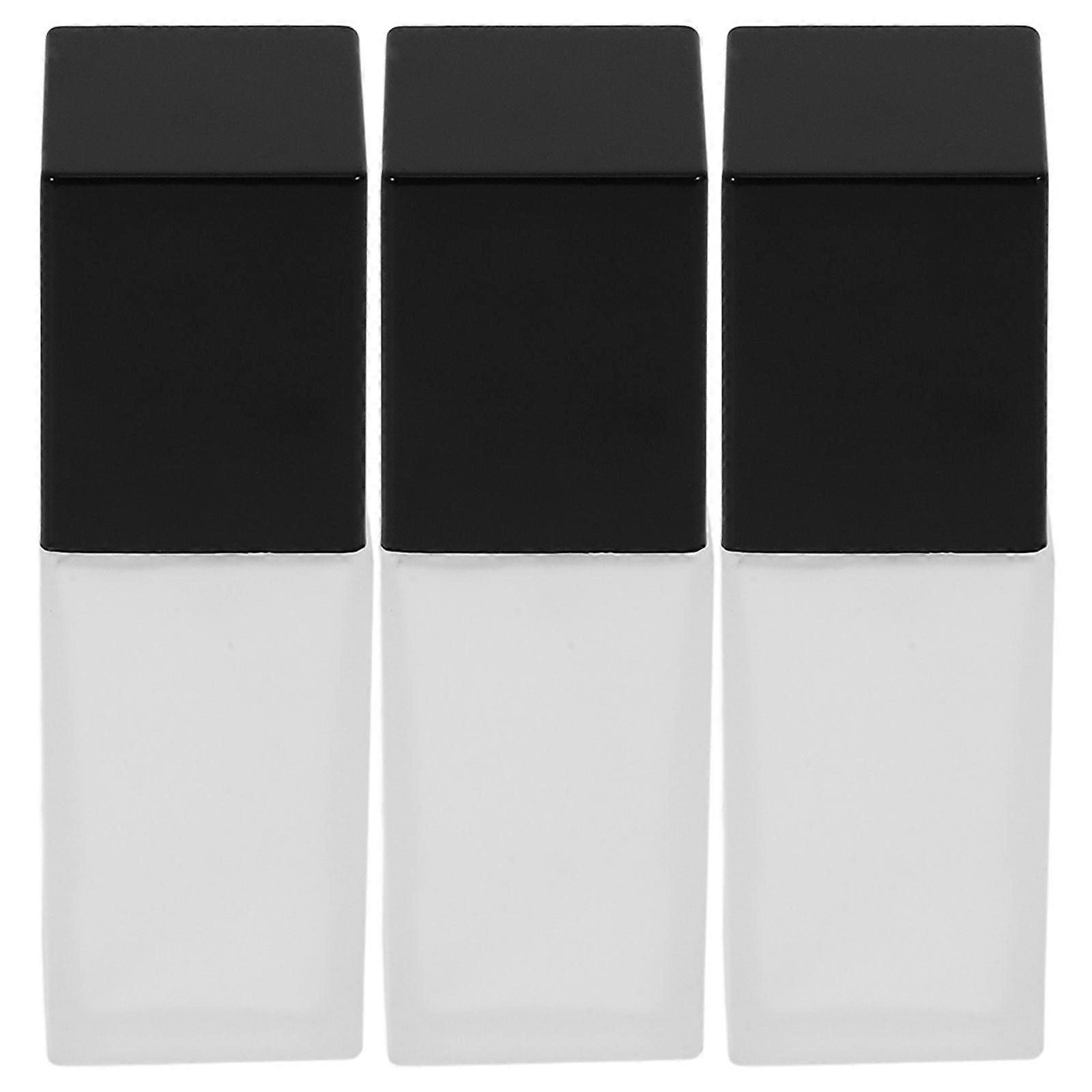 3Pcs Glass Foundation Bottles Empty Lotion Bottles Refillable Bottles with Press Pump