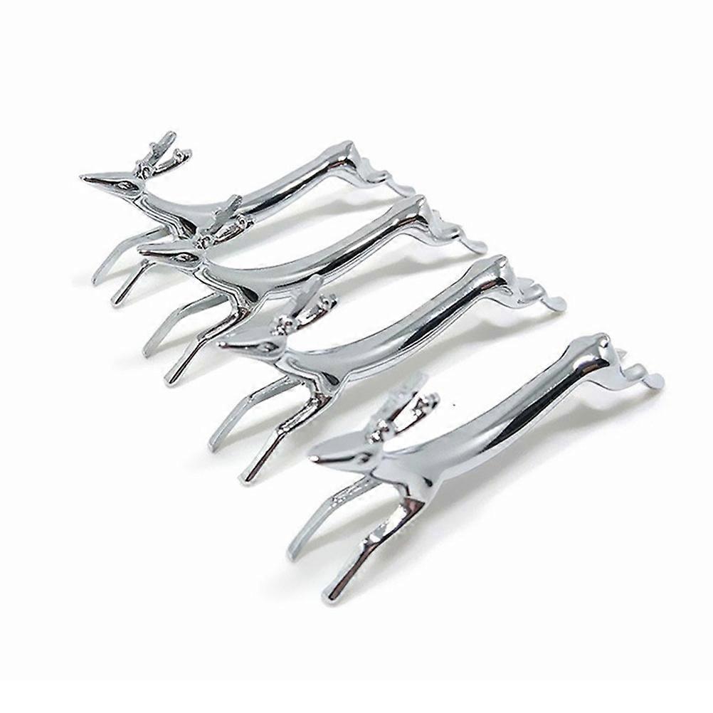 Deer Chopsticks Stand Zinc Alloy Rest for Tableware Silver