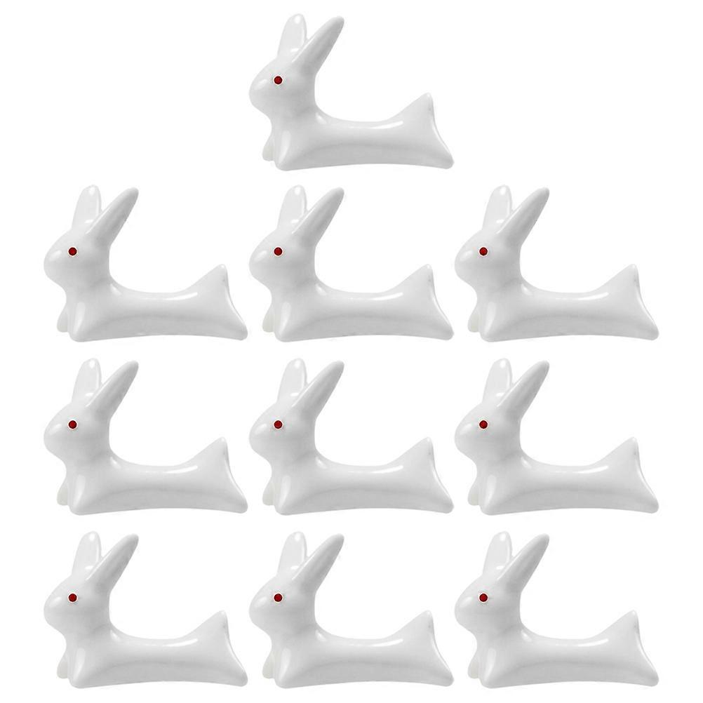 Chopsticks Holder Ceramic Rabbit Design for 20Pcs Dining Storage