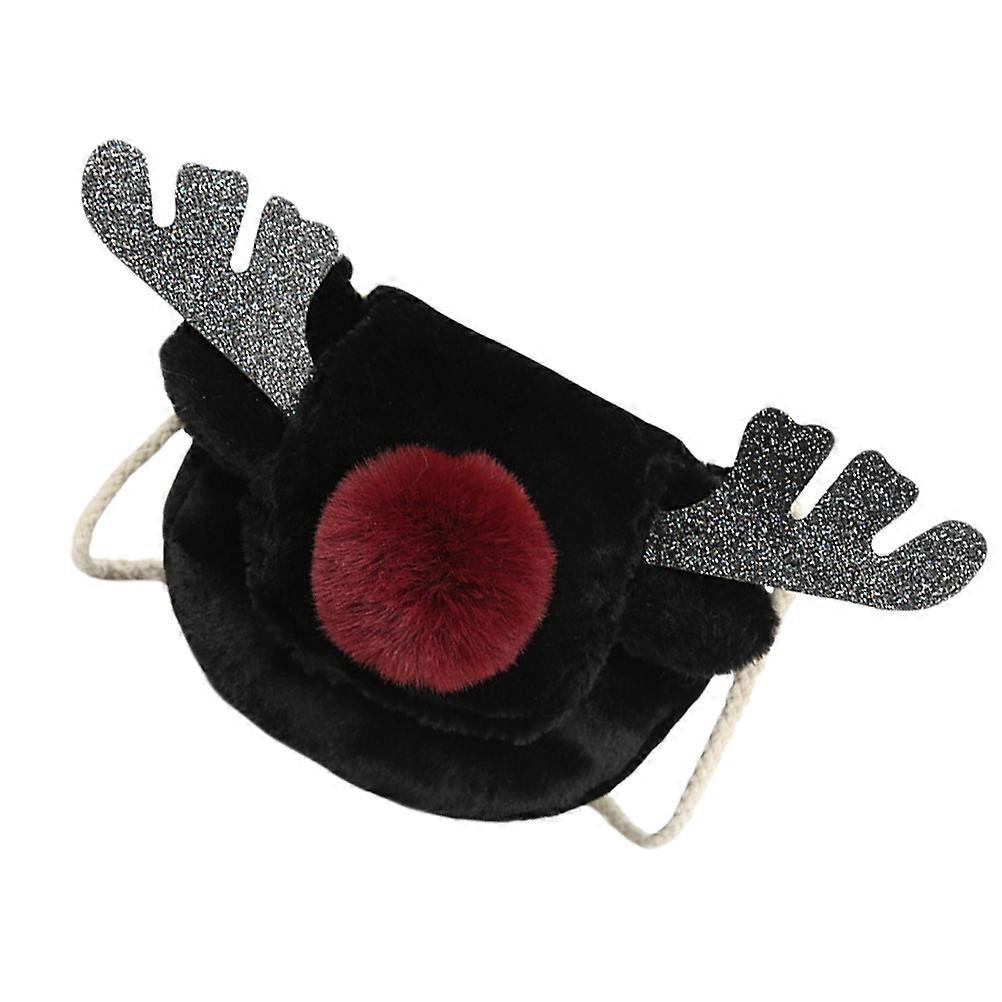 Christmas Plush Storage Bag Elk Shape for Storage Use 1Pcs Shoulder Bag