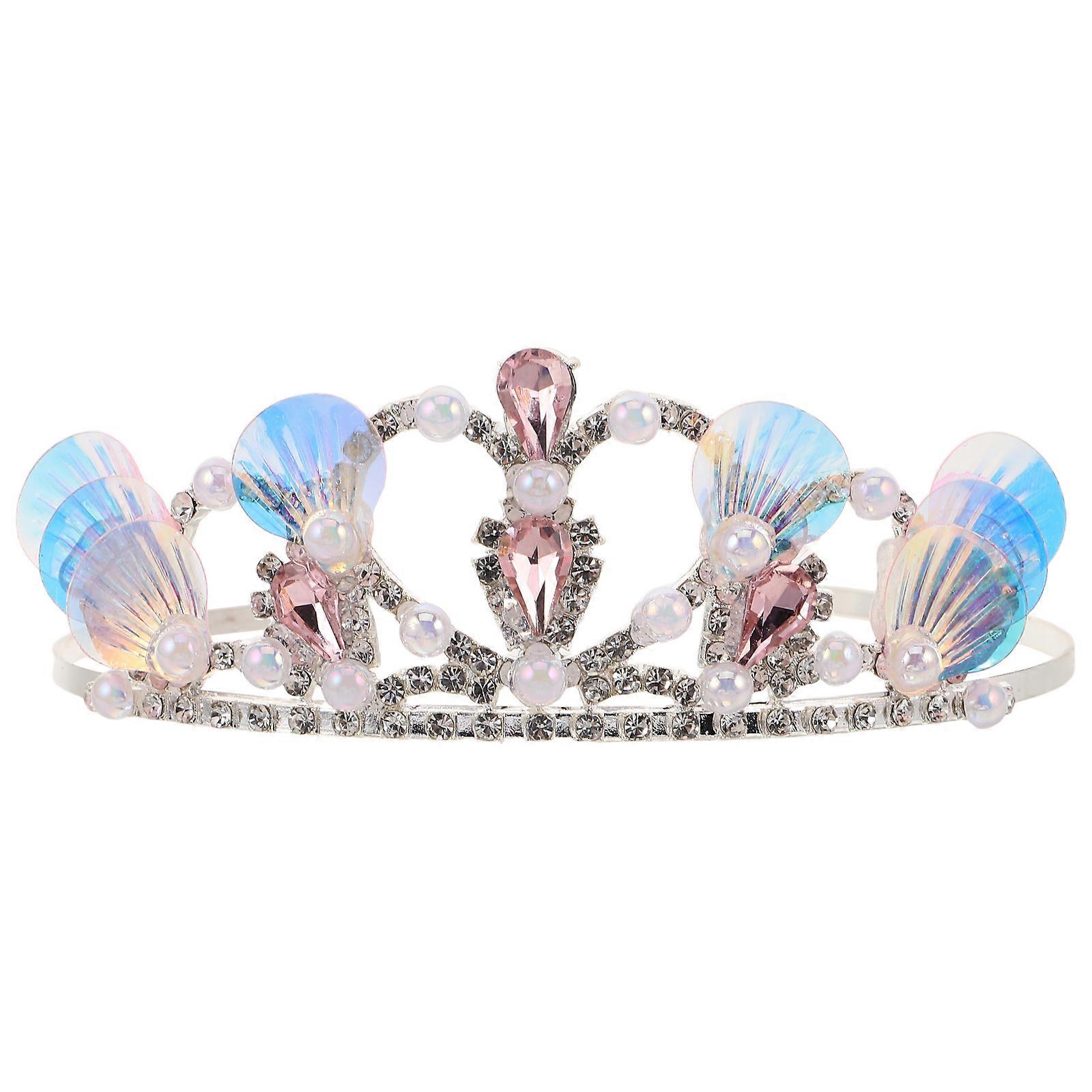 Seashell Tiara Crown for Party 5Pcs Headband with Pearl