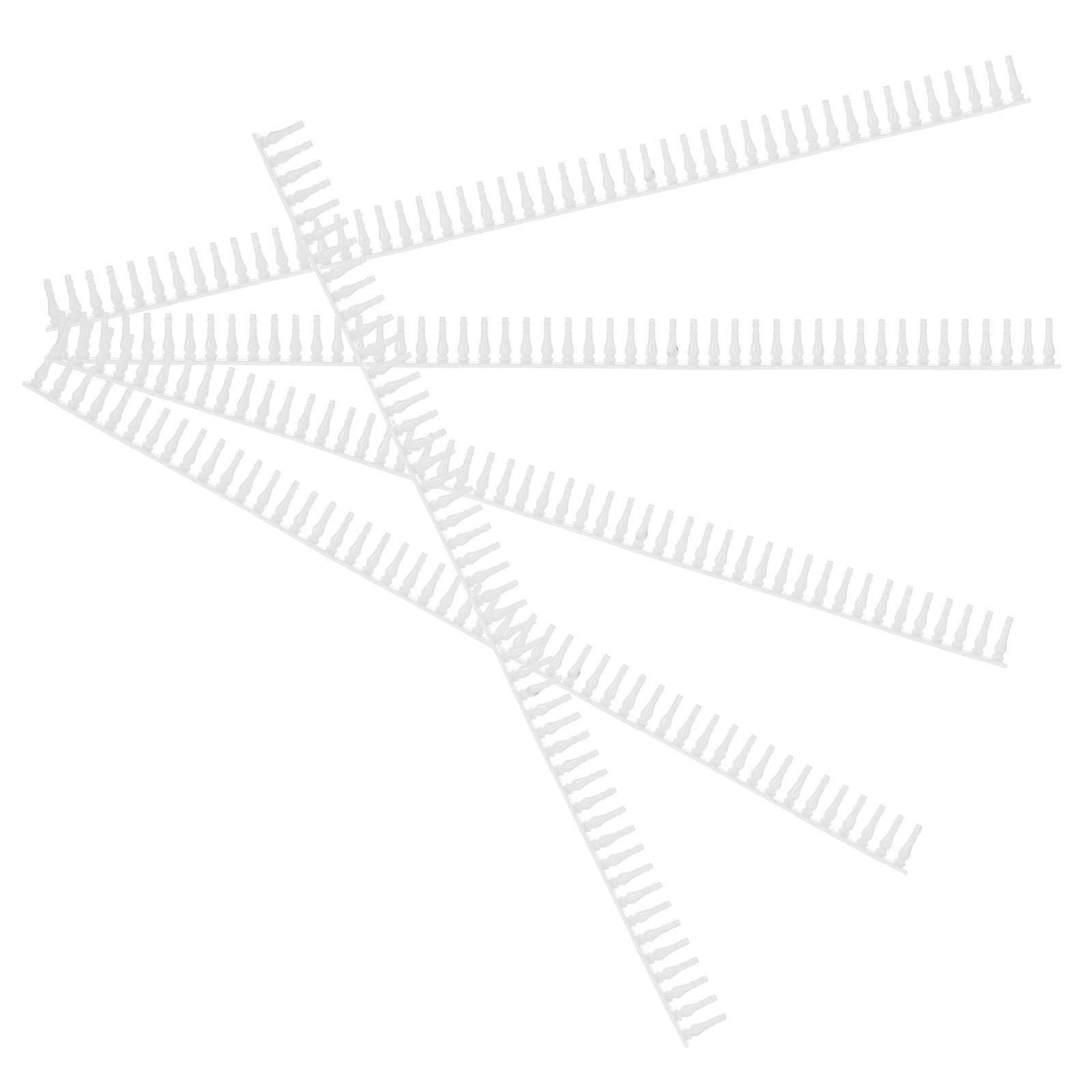 Garden Fence Miniature Model Railing for Decoration 15Pcs White Plastic