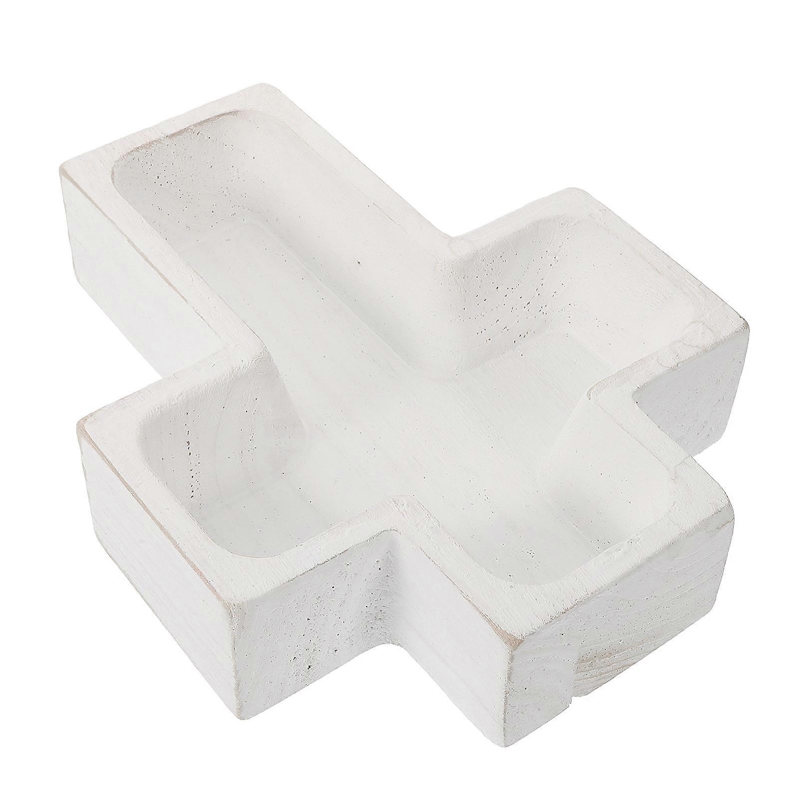 5Pcs Elegant Wooden Cross Shaped Serving Tray For Entertaining Guests In Kitchen Suitable For Snacks And Fruits