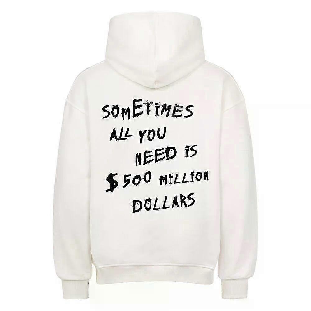 Sometimes White Hoodie Pullover Rockinstone