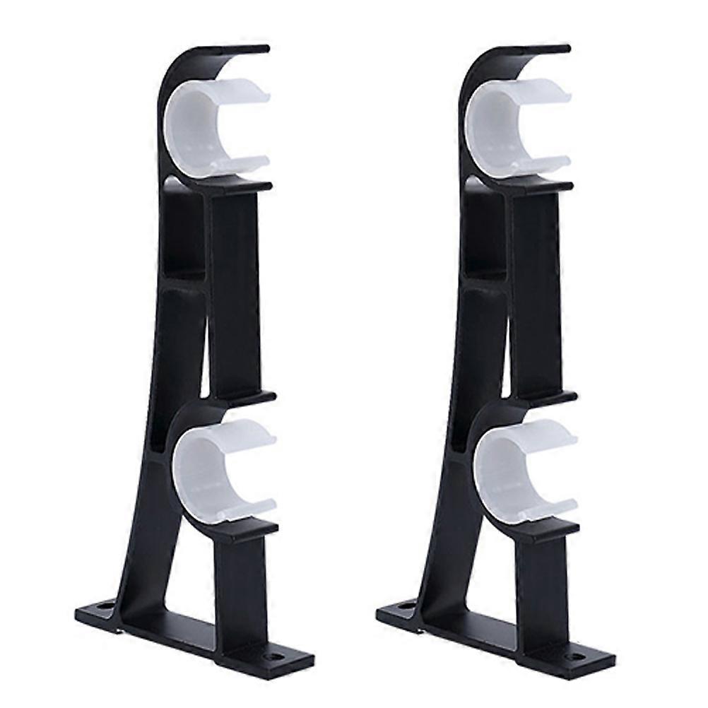 Black Single Rod Bracket Curtain Rod Bracket for Supporting Curtain 6Pcs