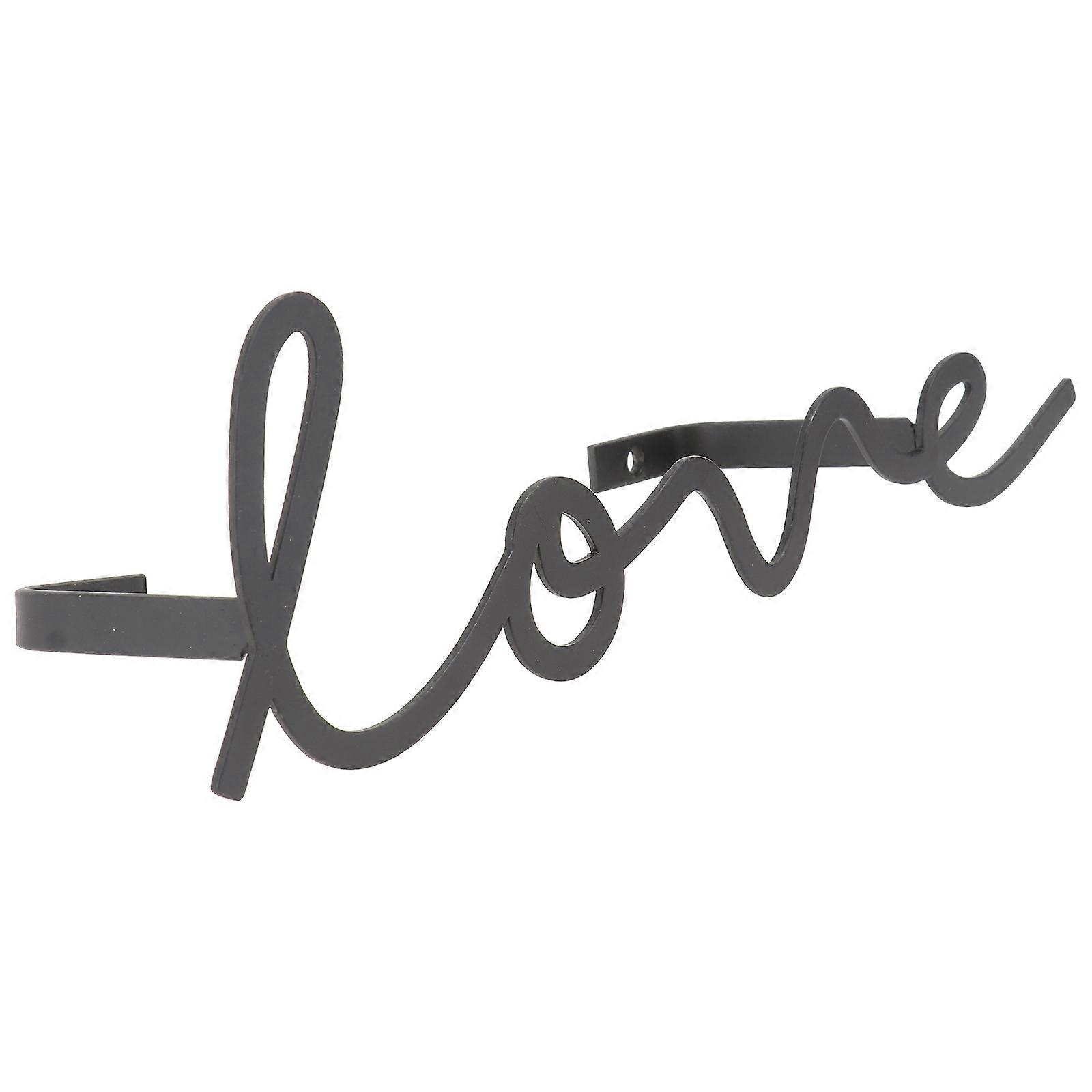 Black Wall Word Sculpture Hanging Decoration for Storage 2Pcs Set