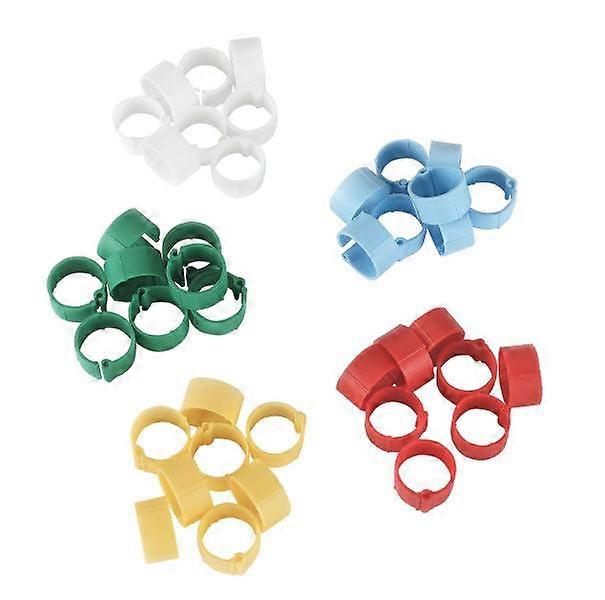 Plastic clip, 16 mm, mixed. colours, 5x 20 pcs. in blister