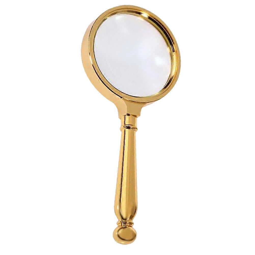 Golden Handle Design Magnifier for Reading 3Pcs Retro Handheld Glass