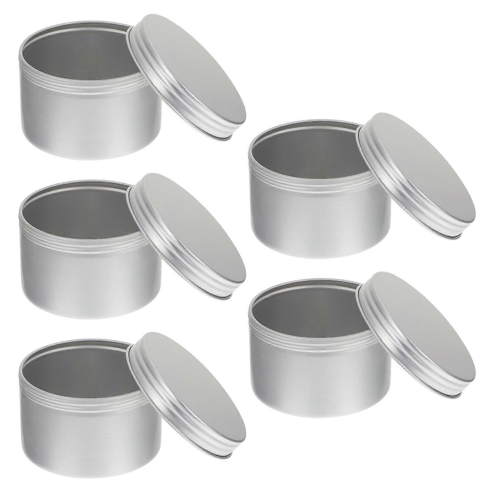 Christmas Gift Candle Tin Box for Home Use 15Pcs Silver