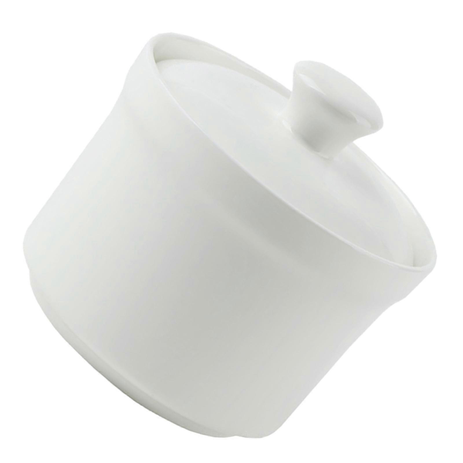 Ceramic Steaming Pot for Dessert Serving 2Pcs Lidded Soup Bowls