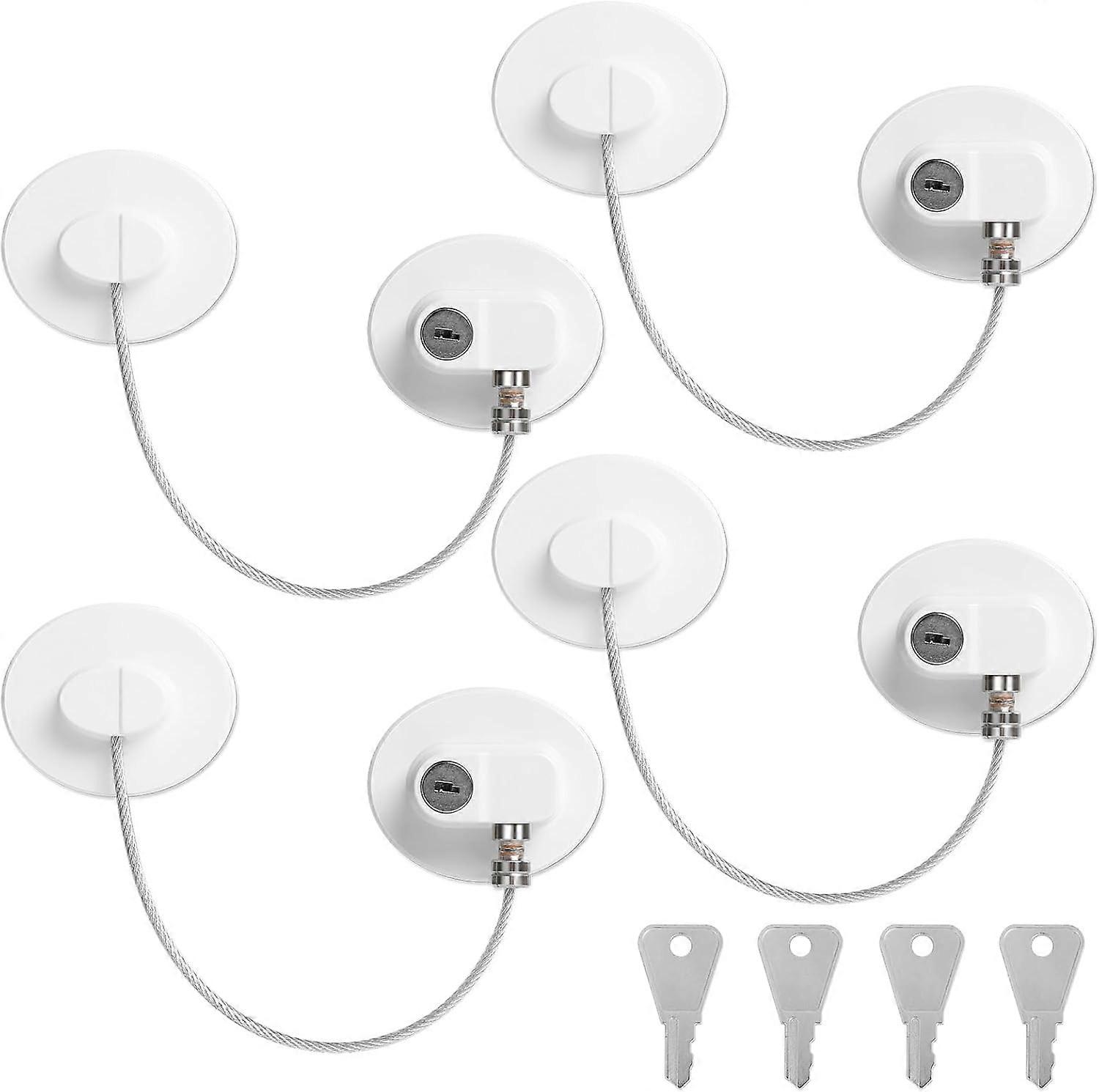 Child Window Locks 4 Pcs, Child Protection Window Locks with 8 Keys