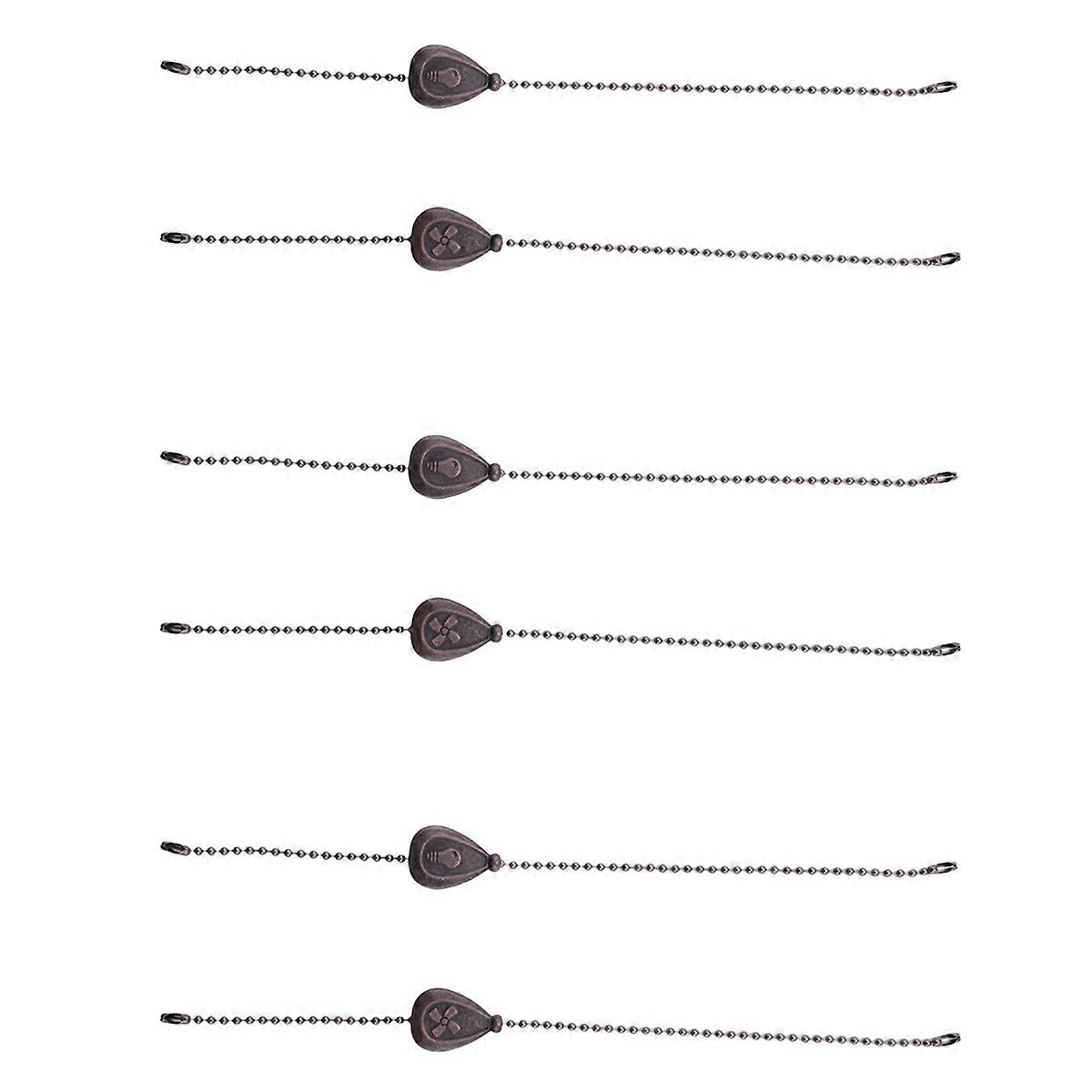 2Pcs Bronze Ceiling Fan Pull Chain Set, Decorative Fan Pendant