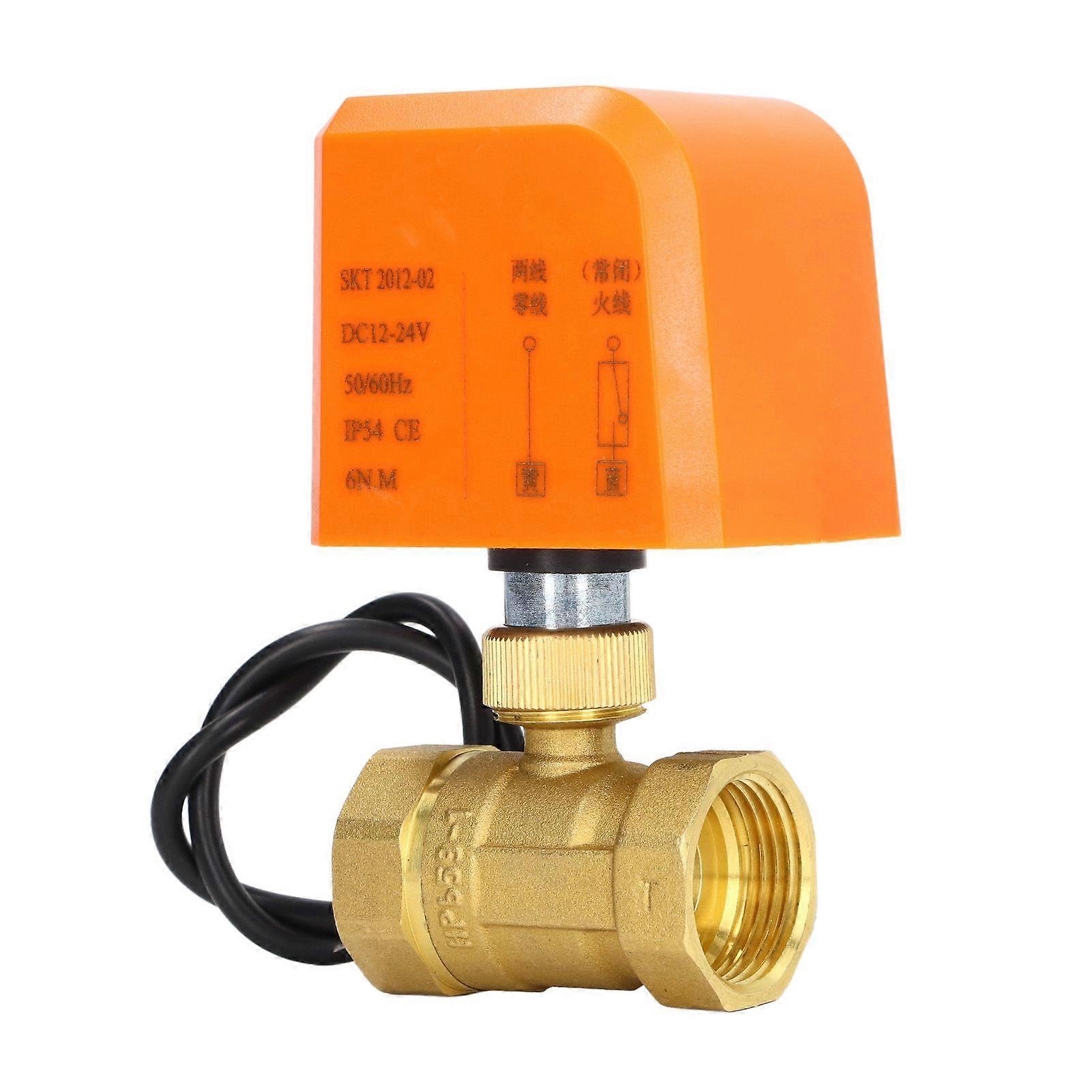 DN25 2-Wege-2-Draht-Elektro-Kugelhahn Normal geschlossener Messing-Universal-Kugelhahn DC1224V