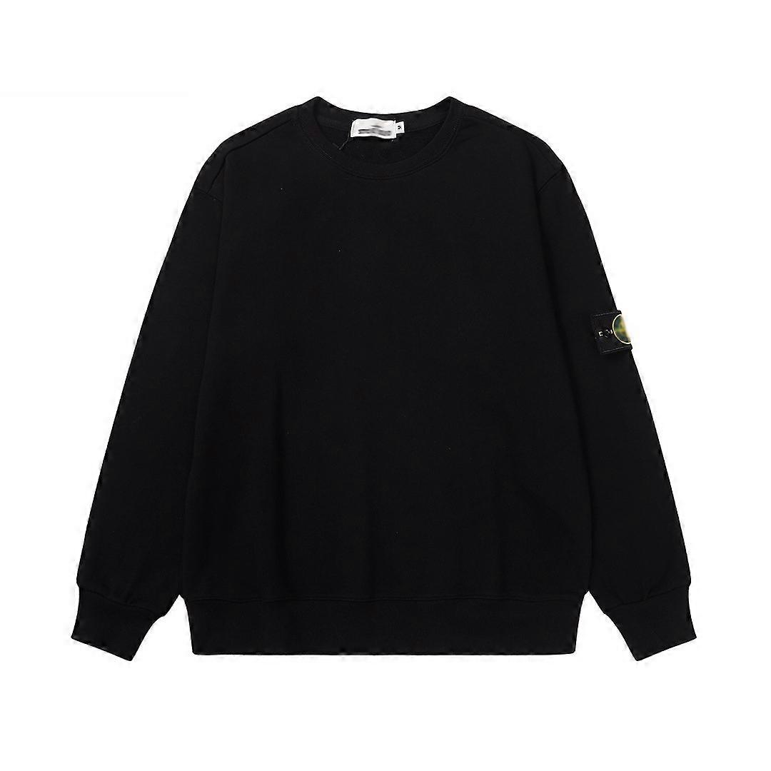 2025 Classique Pierre Version Correcte Couleur Unie Col Rond Badge Manches Longues Hommes et Femmes Même Style