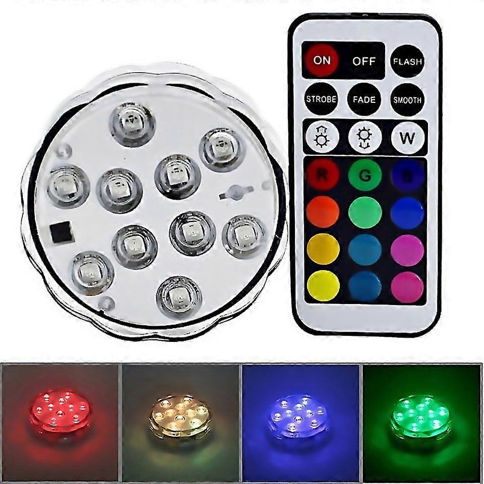 For Colorful Remote Control Decoration Diving Lamp 10led With Remote Controlwhite