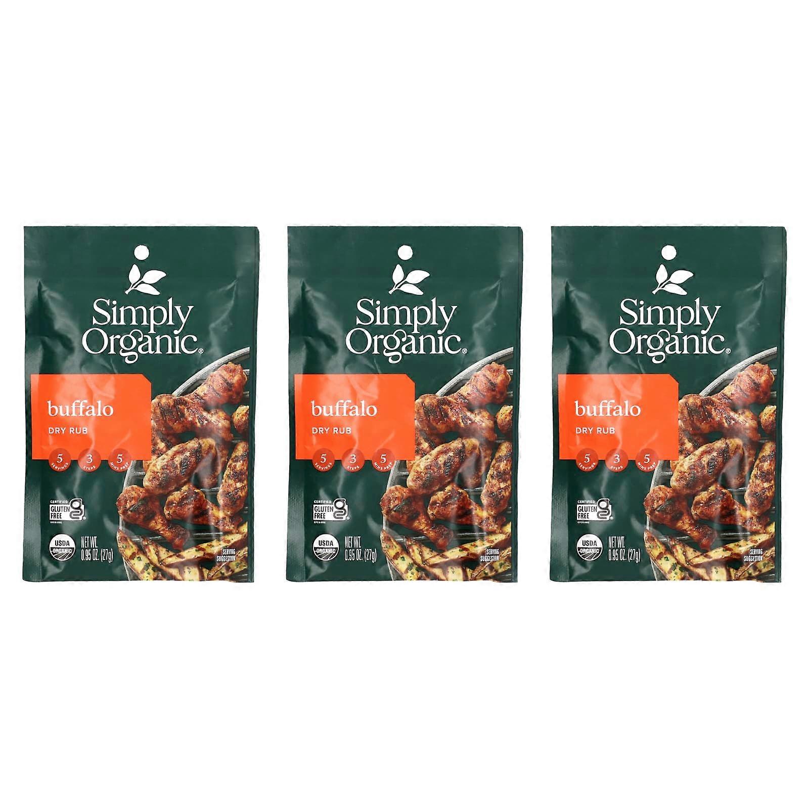 Buffalo Dry Rub Mix, 3 Packets, 0.95 oz (27 g) Each