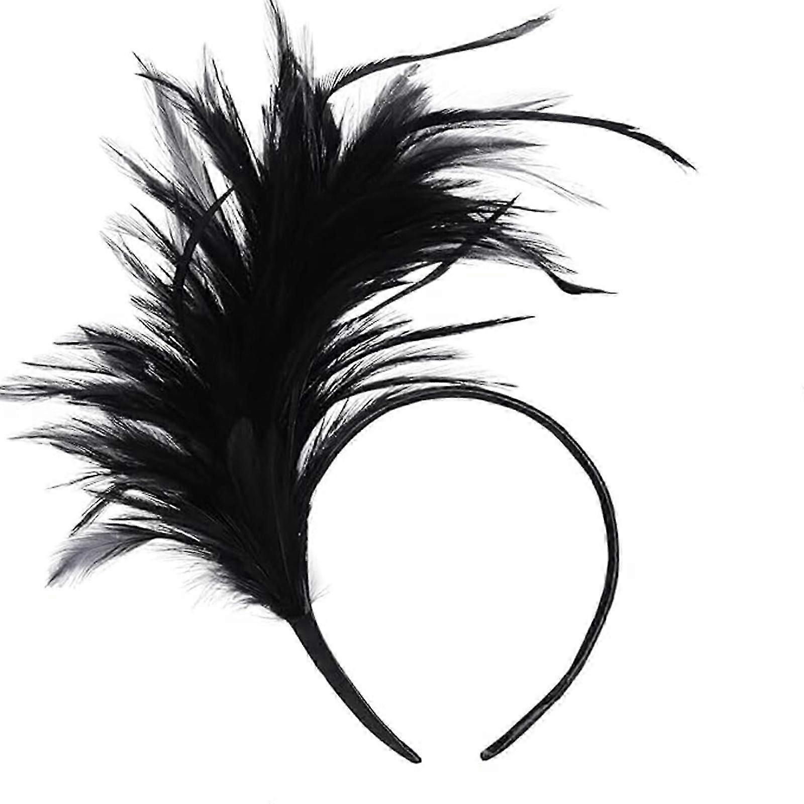 feather headband for bridal 1920s style