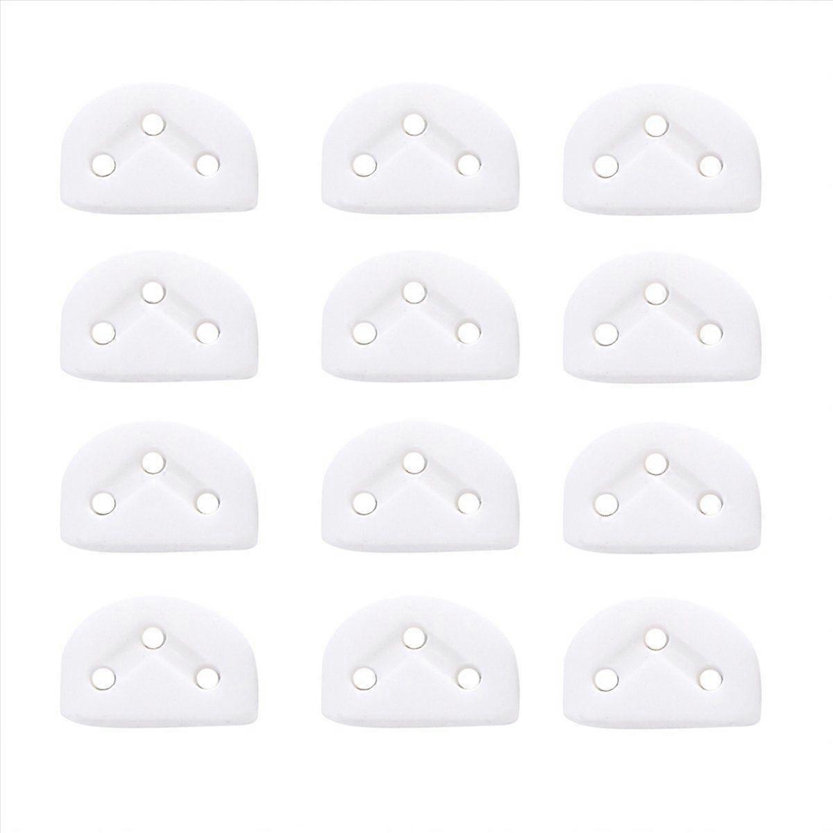 12Pcs Classical Guitar Rollers String Locks Nut Block Clamp, White