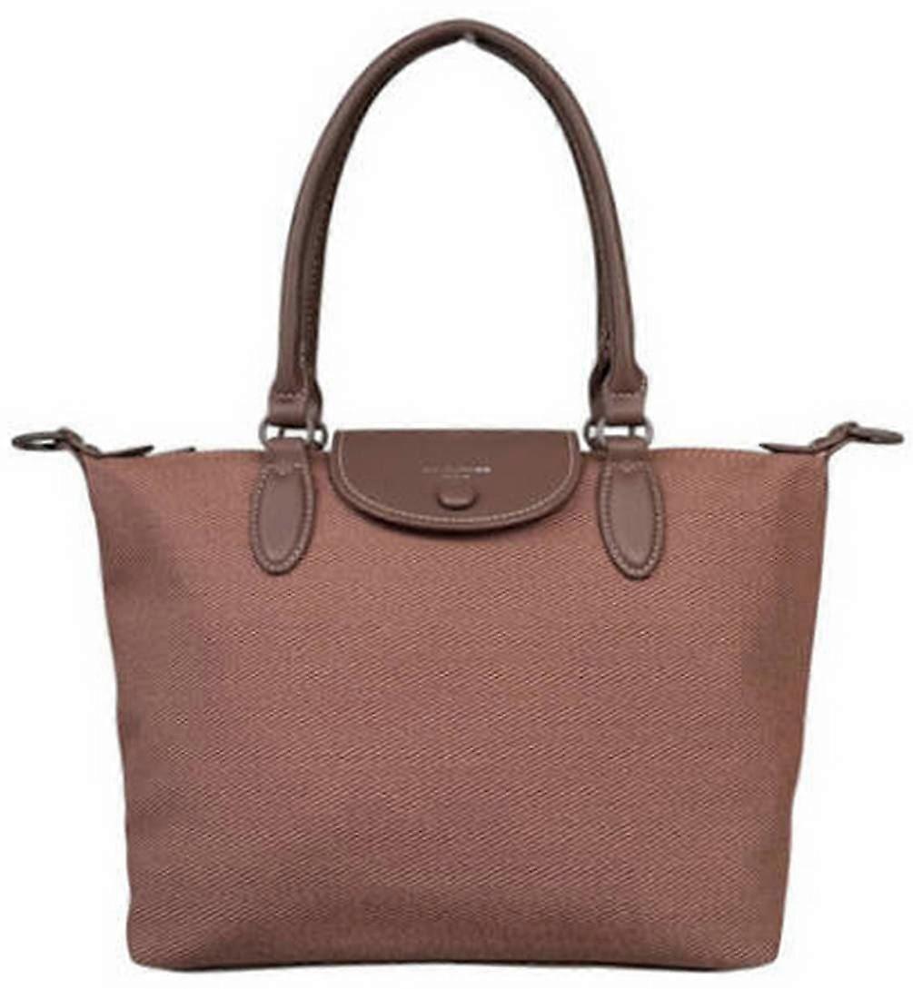 David Jones Medium Canvas Effect Shopper Bag - Fungi Brown