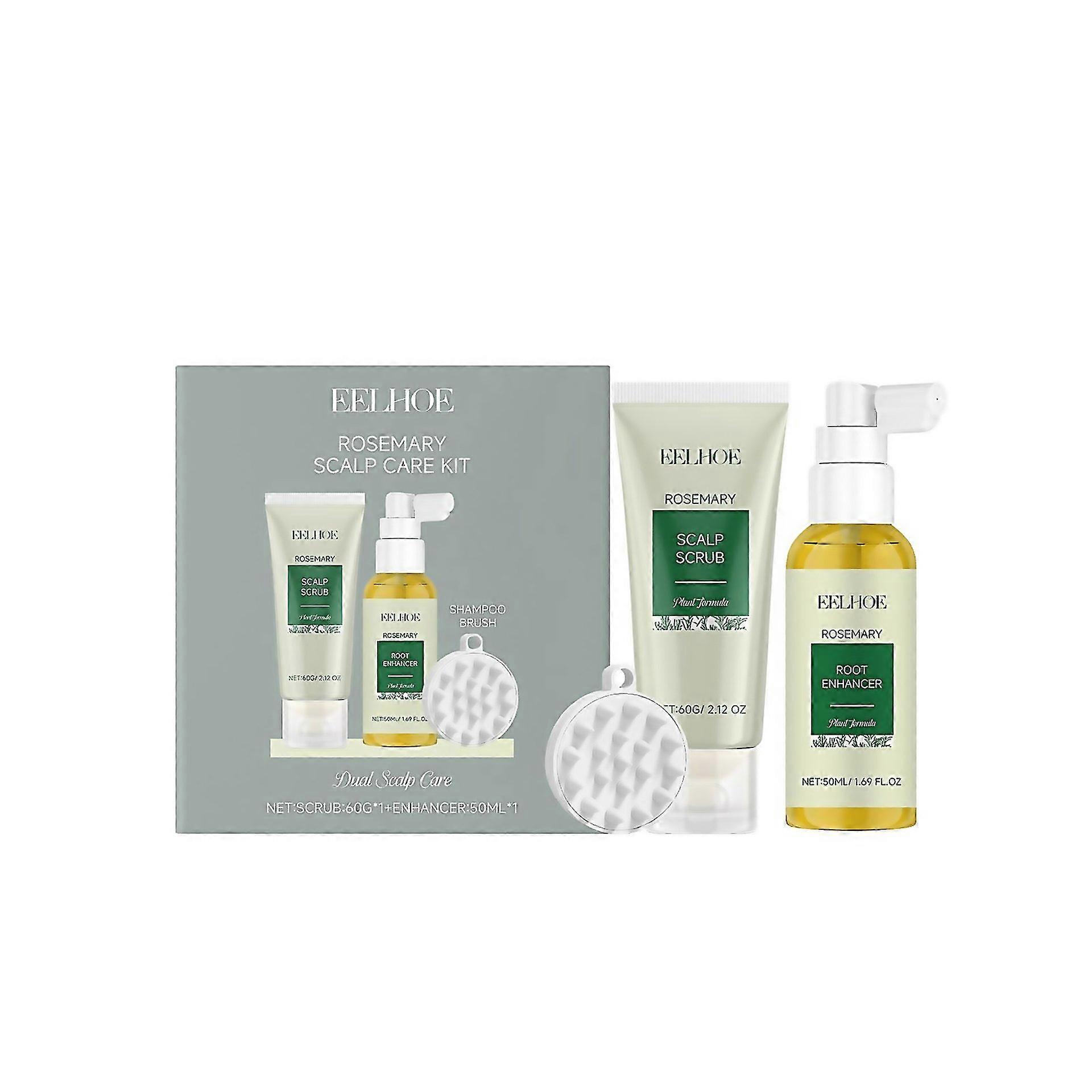 For Rosemary Scalp Care Gift Set Hydrating Scalp Care With Rosemary Scalp Scrub Spray And Scalp Brus