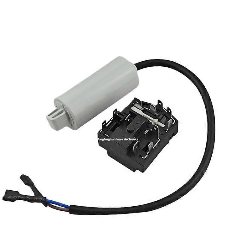Refrigerator Compressor Starter Relay Overload Protector QPE2-C15MD3 for Haier/Aoma/Xinfly (QPE2-C15MD3 No-Power-Loss Starter [11-Pin]+ 3UF Capacitor)