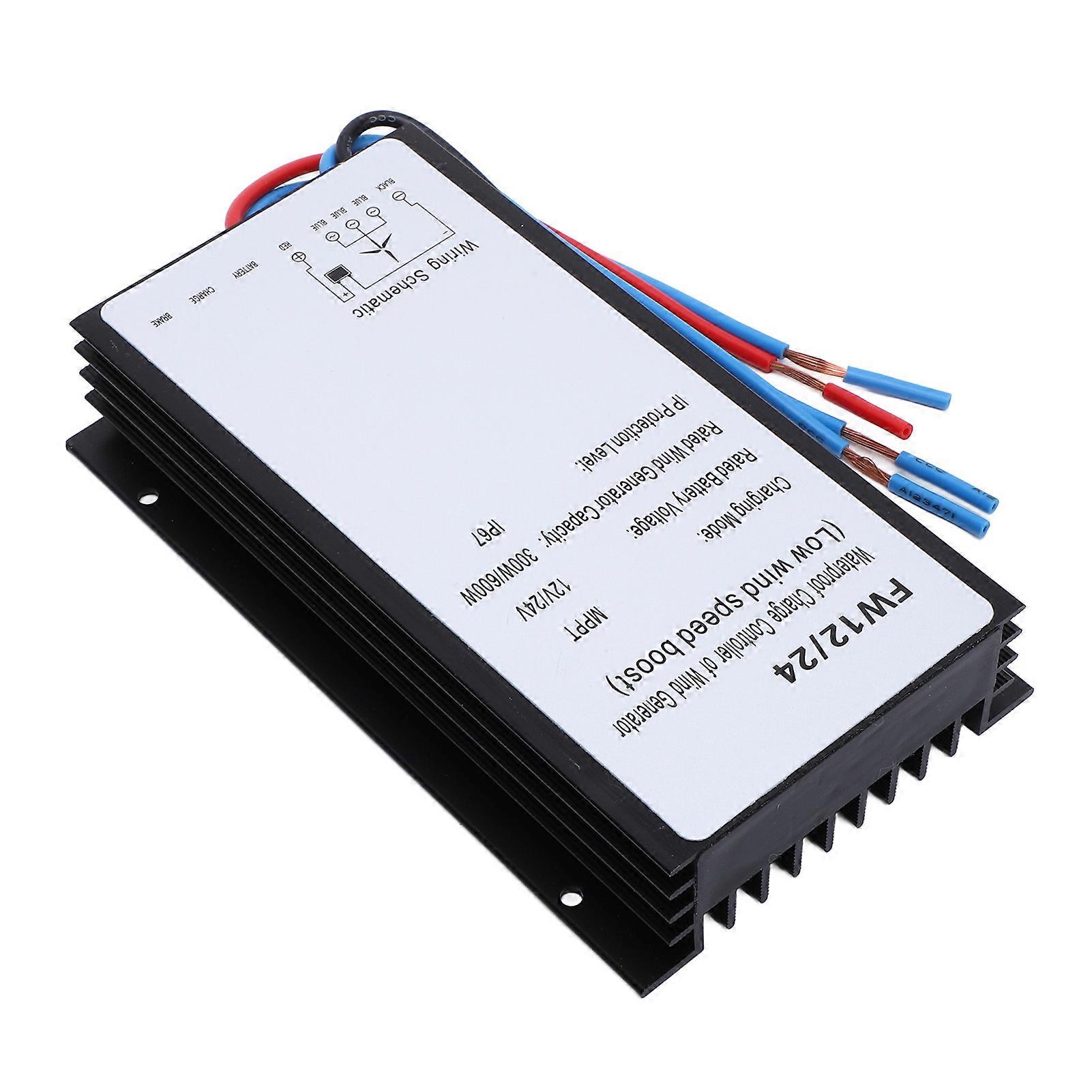 MPPT Wind Turbine Charge Controller 12V 24V 300W 600W Wind Turbine Generator Controller Regulator IP67 Water Resistant 