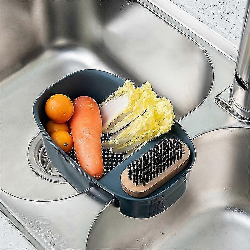 25-26 Sink Strainer Colander Drain Basket, Multifunction Saddle-shaped Mesh Strainer, Corner Food Strainer Over The Sink For Kitchen Waste, 