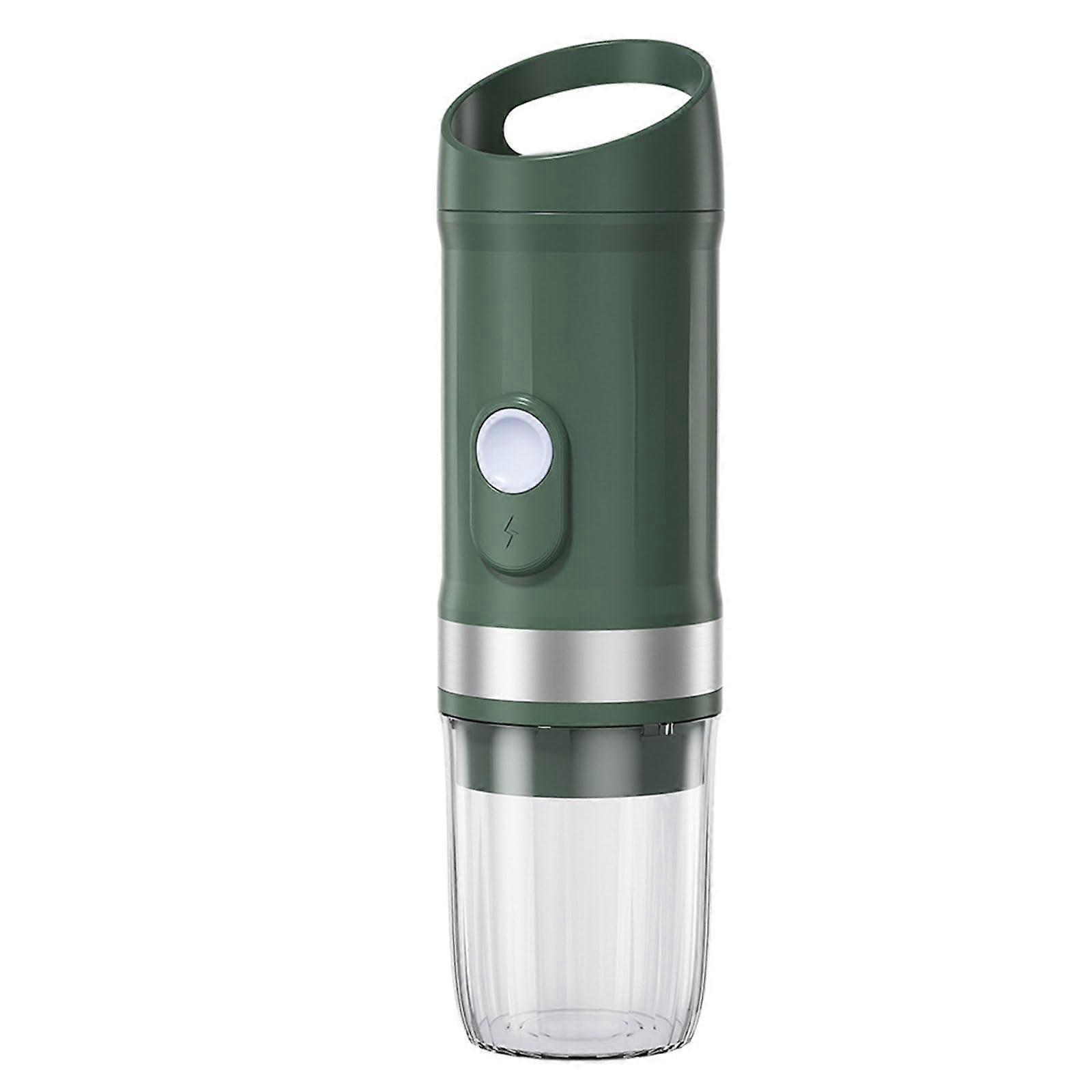 Portable Electric Capsule Coffee Machine Compatible with Ground Coffee and Pods for Travel and Home