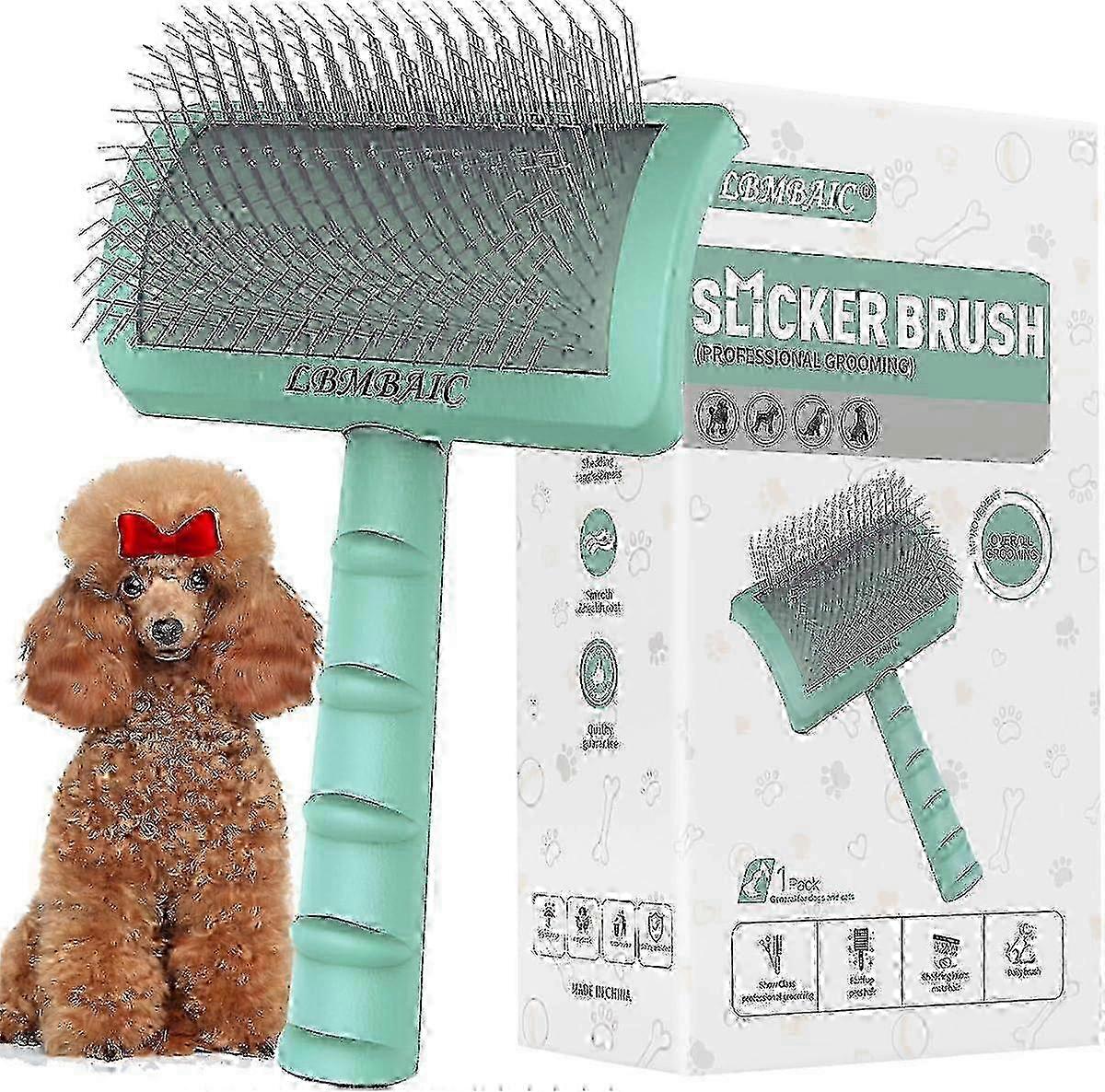 Super Dense Gentle Brush for Doodle Grooming – 25mm Diameter Tool for Tangle Removal & Lustrous Fur on Goldendoodles miao4