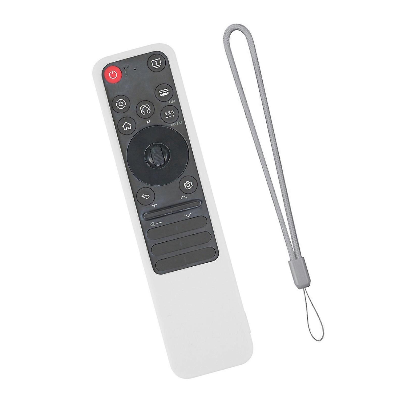 Silicone Remote Case Shock Absorbing Structure Ergonomic Texture Enhancing Drop Resistance Suitable for MR25GA  White