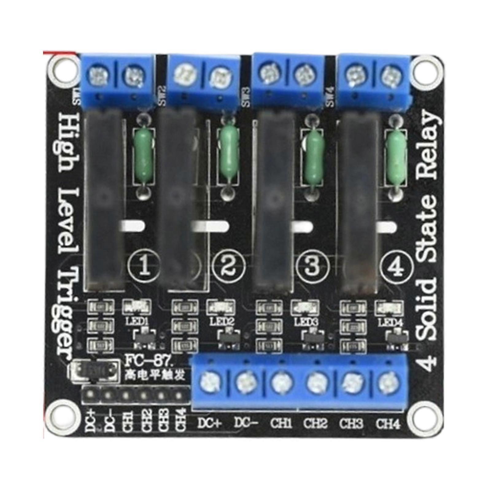 5V 12V 24V SSR Module High Level Input 2A Current Capacity LED Indicator For Electrical Control Systems Multicolor