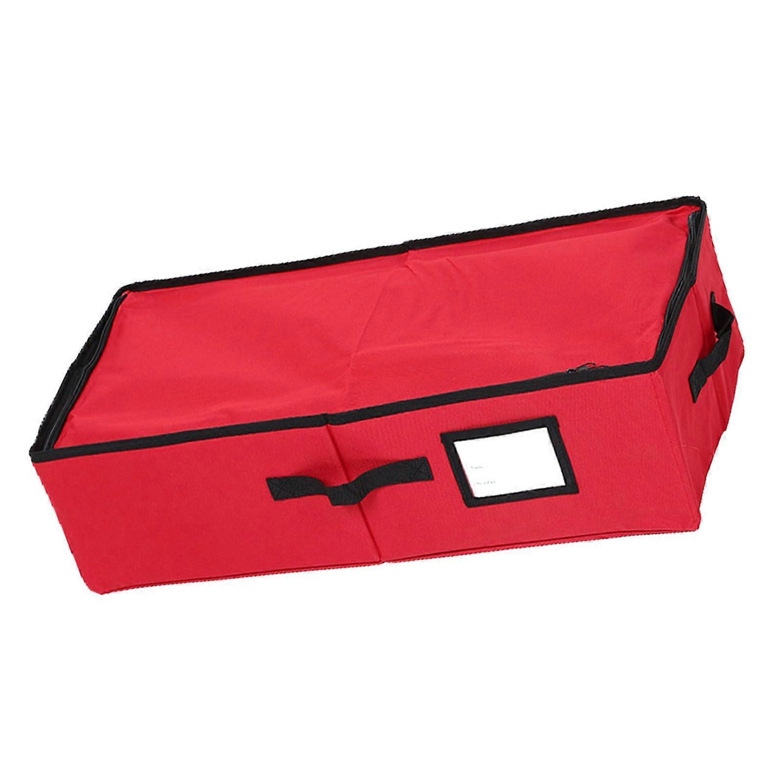 64 Compartment Portable Storage Box Foldable Design For Holiday Lights Ornaments Christmas Tree Accessories Container