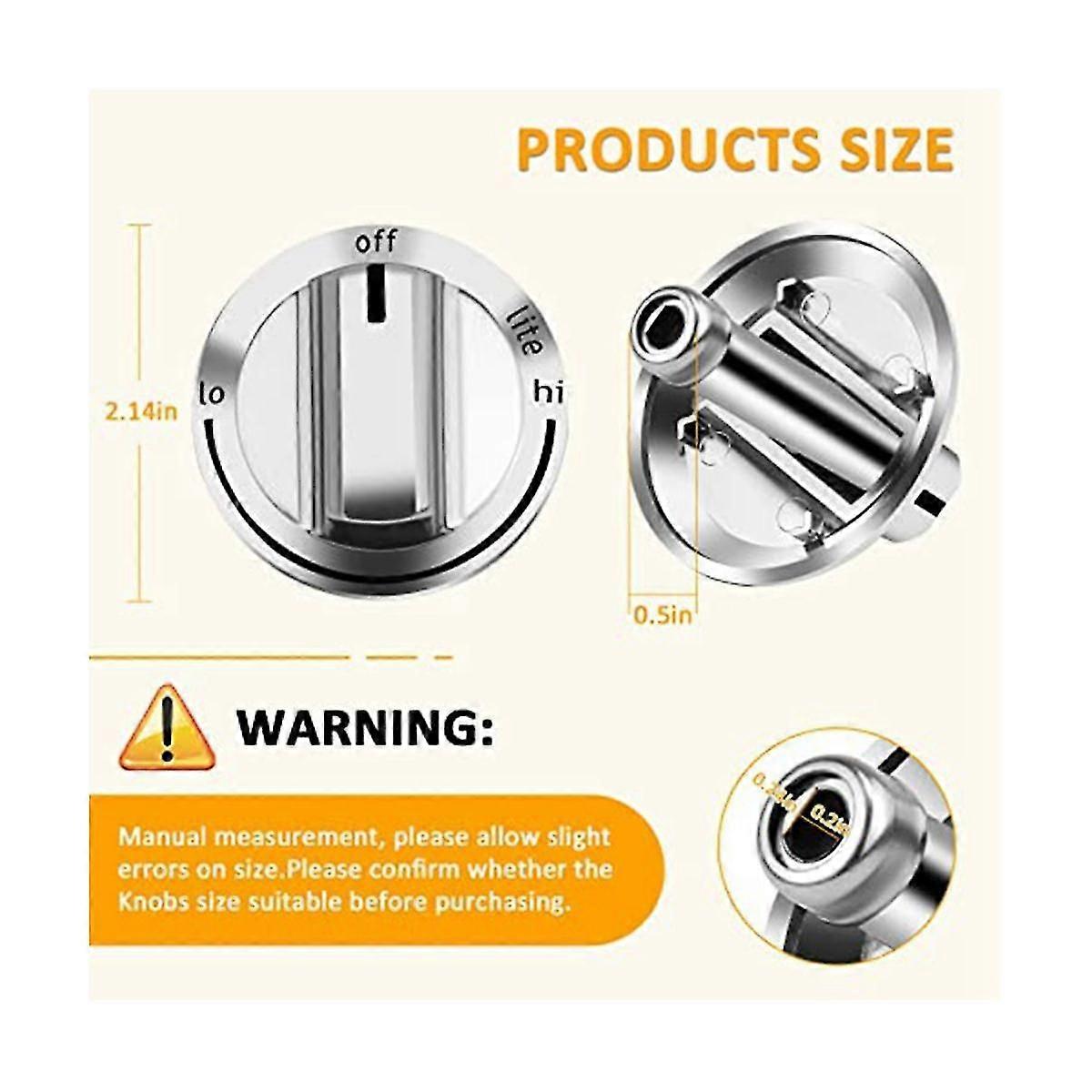 5 Pack Gas Stove Knobs 5304525746 Range Replacement Knobs Compatible For Gas Range Oven Stove