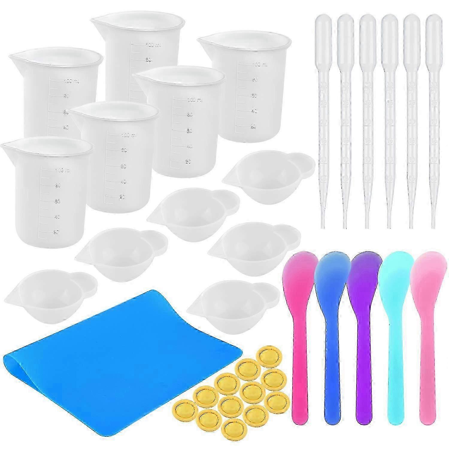 36-Piece Silicone Resin Measuring Kit, Multi-Use Baking & Cooking Tools