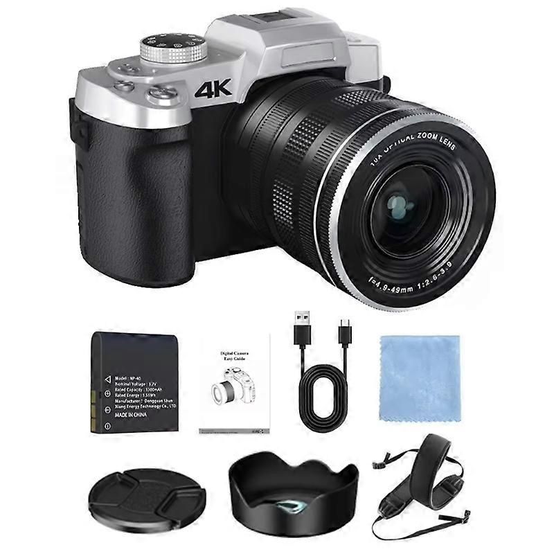 4K 75MP Digital Camera 3 inch IPS Touchsreen Wifi 10x Optical Zoom Black Filming Camera