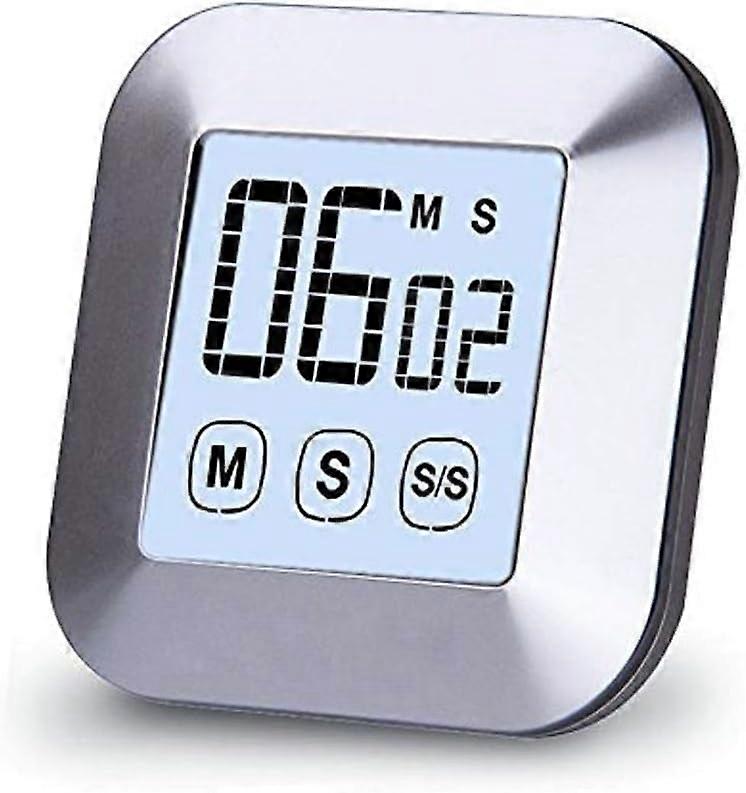 LINLIN Kitchen Timer, Electronic Touch Screen Timer with Alarm, Stand,Count Down & Up, Large LCD Screen Timer for Kitchen,Cooking