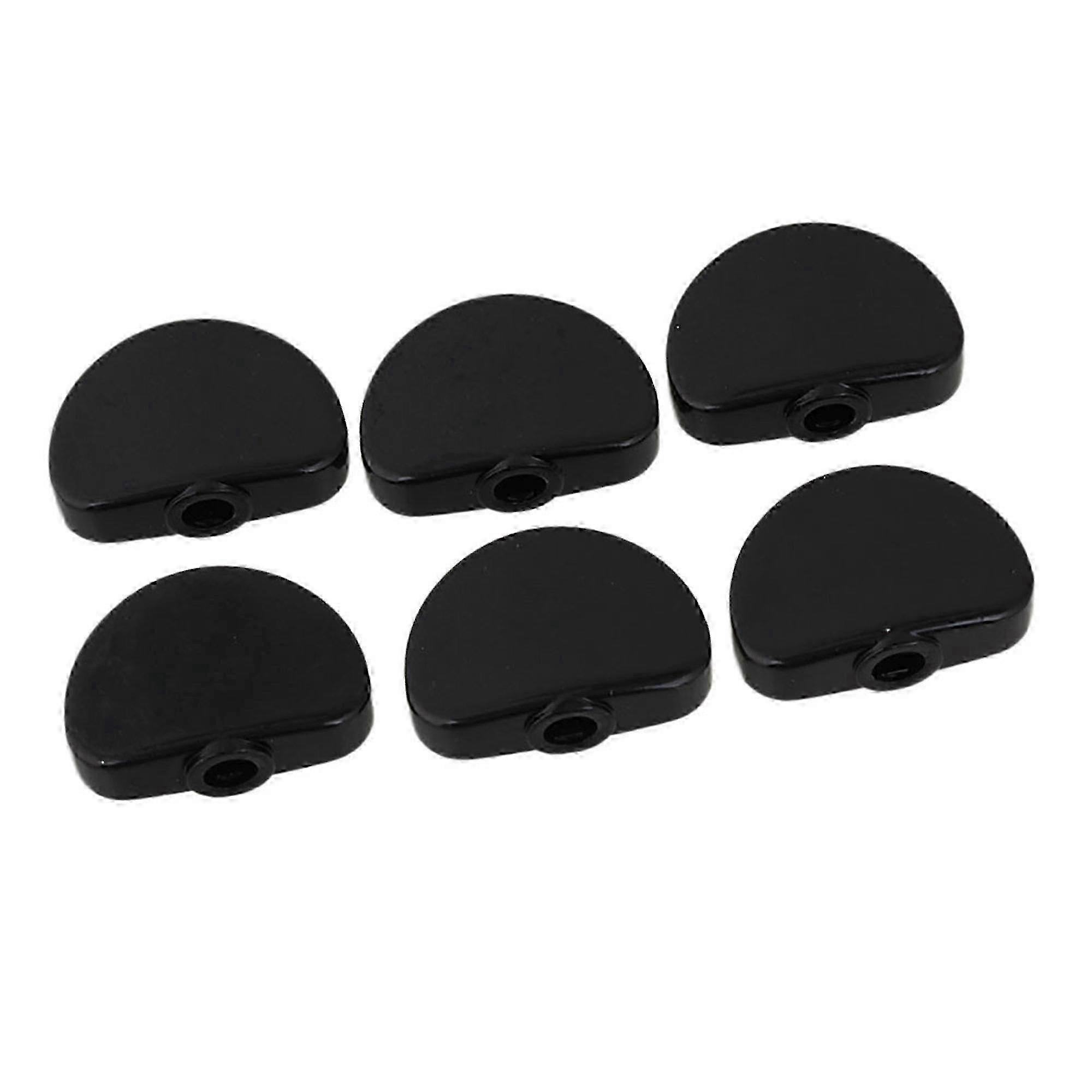 6 x Black Semicircle Guitar Machine Head Tuning Pegs Buttons-Yvan