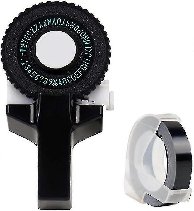 3d Label Printer Click Small Model Label Maker Manual Diy Lettering Machine Embosser Typewriter With For Dymo Printer Cutting Tape Black Tape