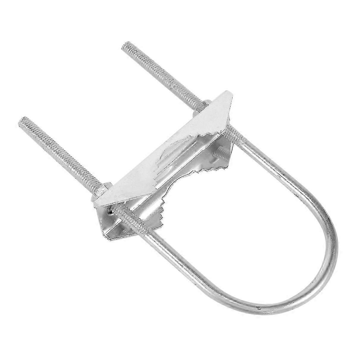 Double Antenna Mast Clamp V-Jaw Bracket U Bolts Pipe Mounting Hardware 2 Sets for WiFi Antenna, TV A