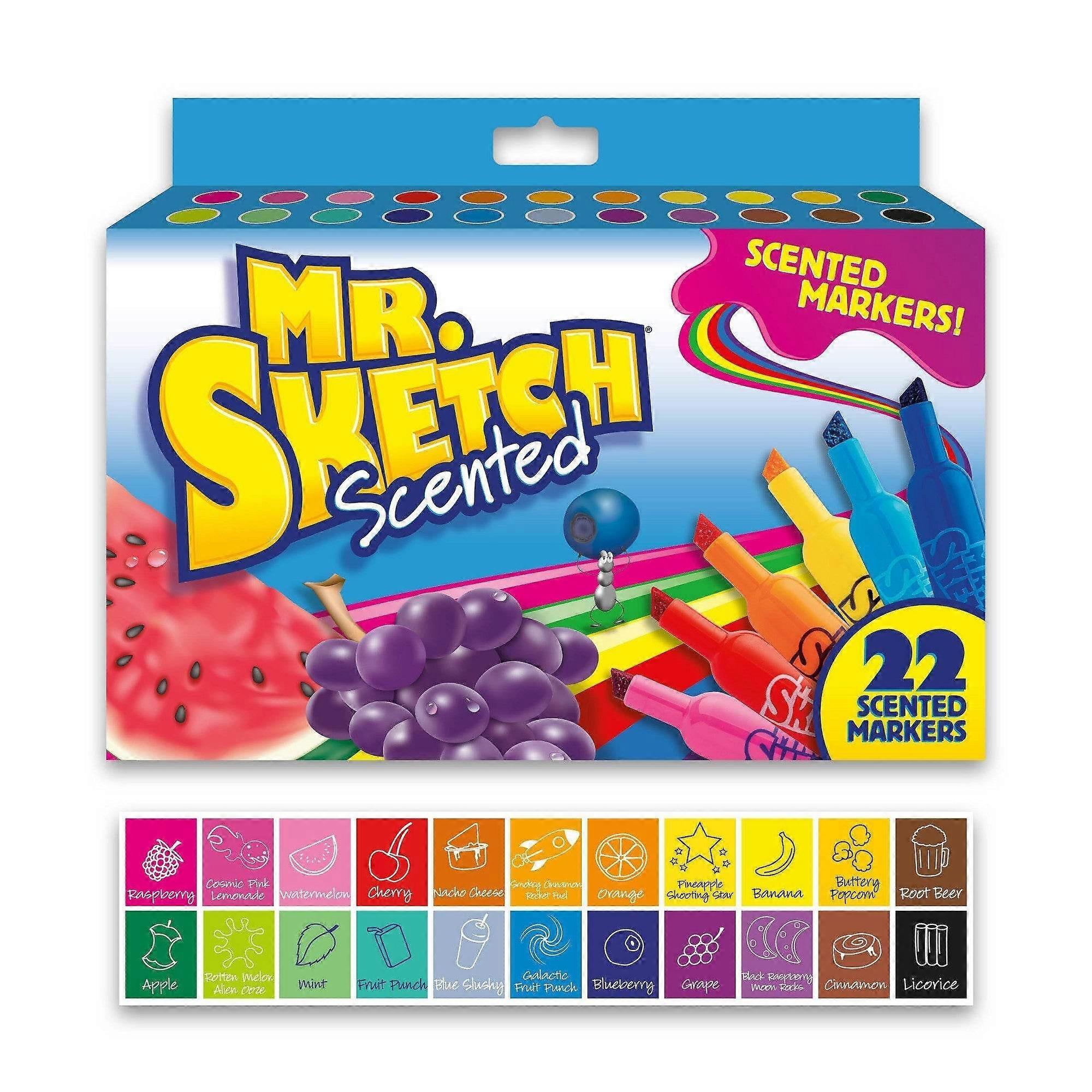 Mr. Sketch Scented Chisel Tip Markers, 22 Ea