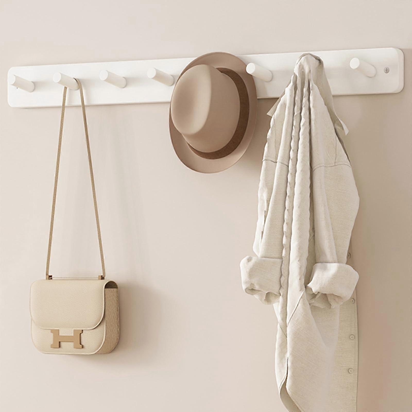 Bamboo Coat Hooks  WallMounted Coat Rack, Simple Design,  LoadBearing, Ideal For Small Apartments And Offices