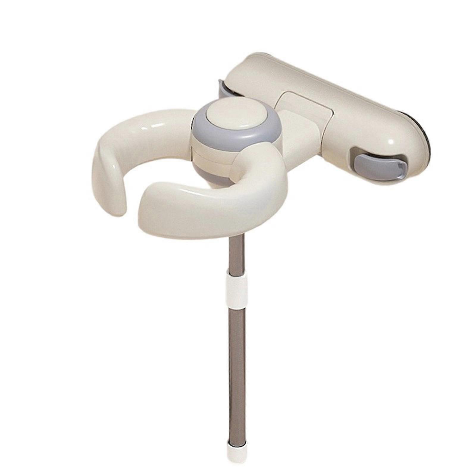 Universal Height Baby Standing Bath Rack With Removable Suction Cups for Home Daily Clamping Width Adjustment  Light Grey