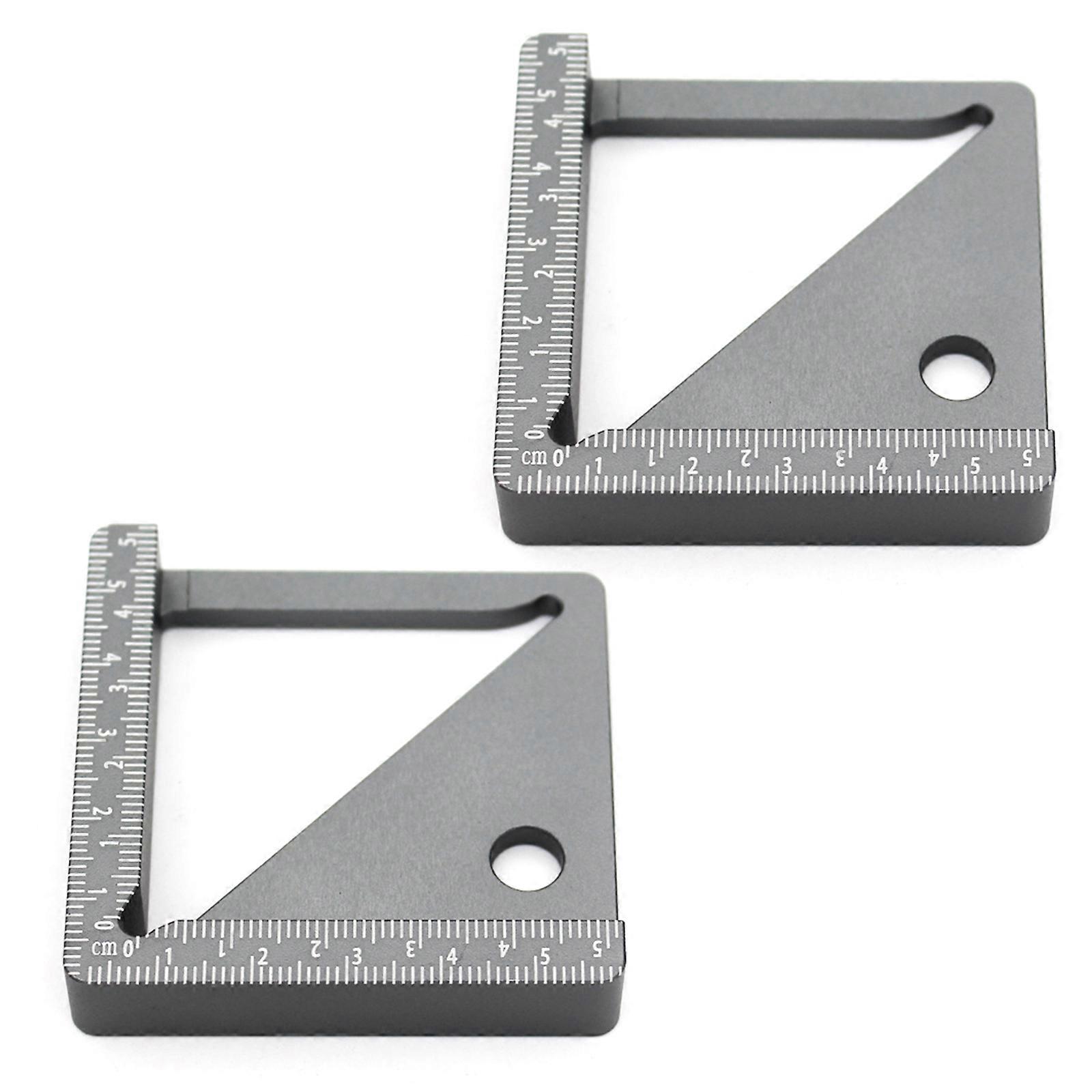 Portable Aluminum Metal Crafting Ruler Offering 45° 90° Angle Drawing And Multiple Dimensional Measurement For DIY Projects Multicolor