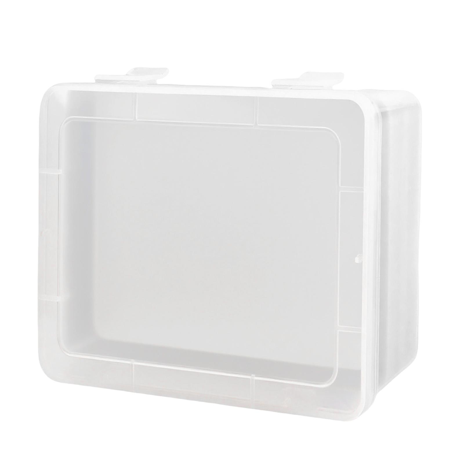 Battery Storage Solution For Sizes Strong ABS Plastic Case Visible Compartment Locking Mechanism Camping Essential  transparent