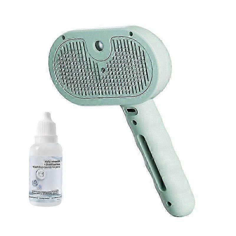 מברשת קיטור לחיות מחמד לחתולים וכלבים, כלי טיפוח לחתולים 3 ב-1 עם תרסיס מים וכפתור שחרור שיער מהיר, מסרק להסרת שיער לנשירה, נטען
