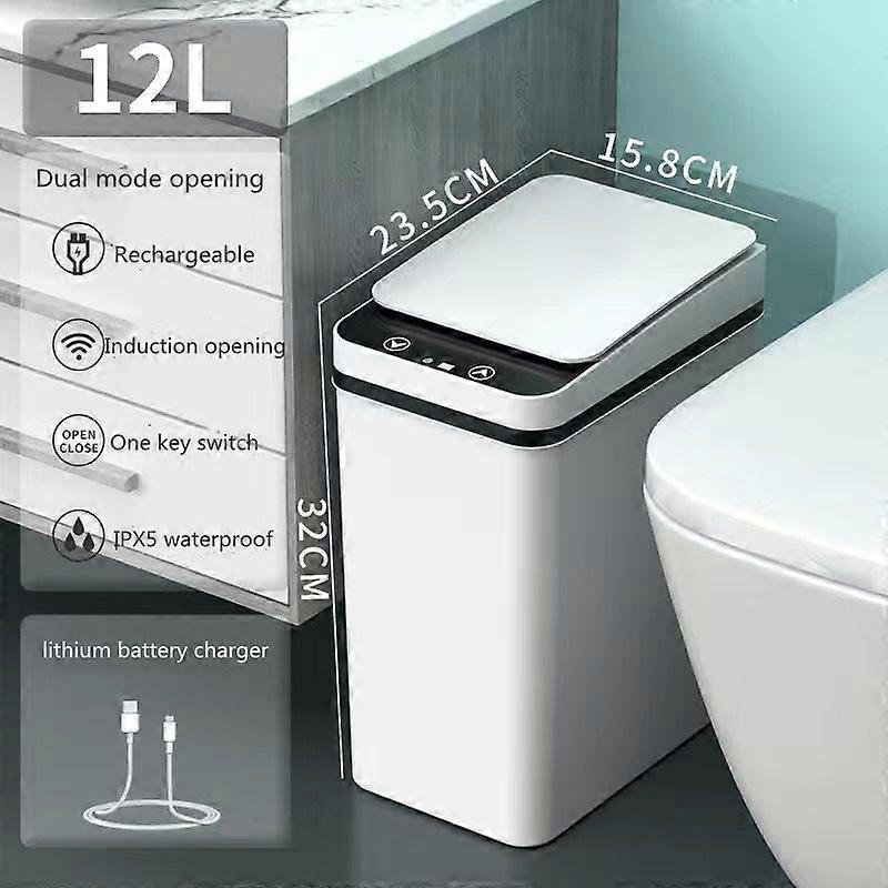 Xiaomi Mijia Intelligent Trash Can Smart Sensor Dustbin 12L Electric Automatic Rubbish Can USB Waterproof Induction Garbage Bin