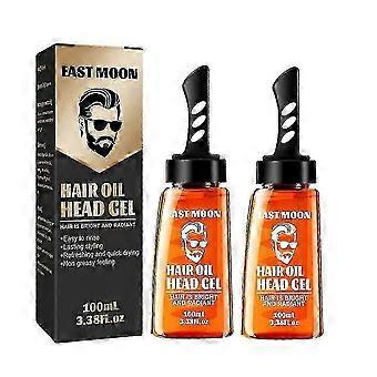 1-3x 2 en 1 Gel De Cire De Cheveux Avec Peigne Longue Durée Hommes Cheveux Coiffants Gel Outil Cheveux w