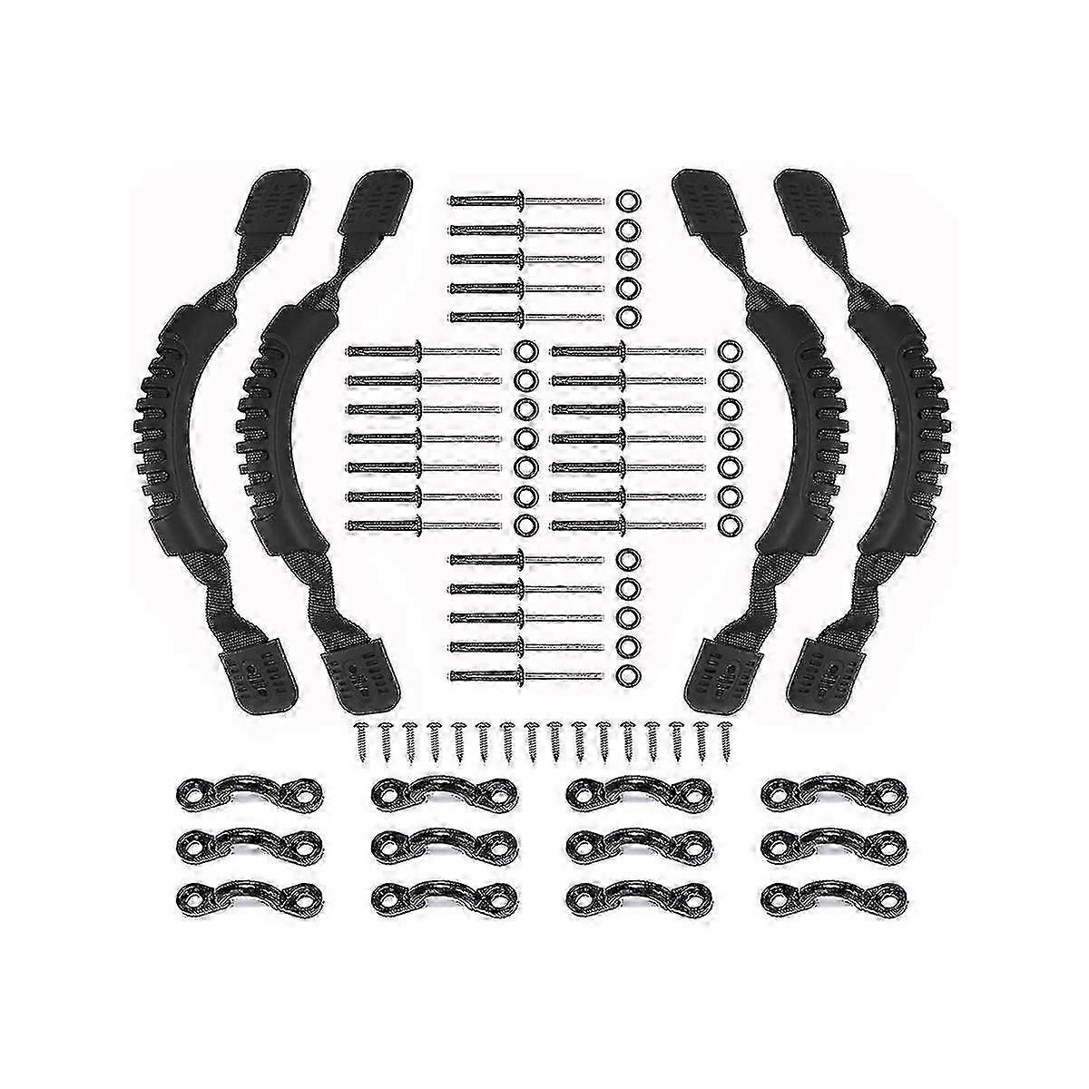 4 حزمة مقابض قوارب الكاياك ، مقبض حمل قوارب الكاياك مقبض جانبي مقابض قوارب الكاياك استبدال الأجهزة مع المسامير ، ق