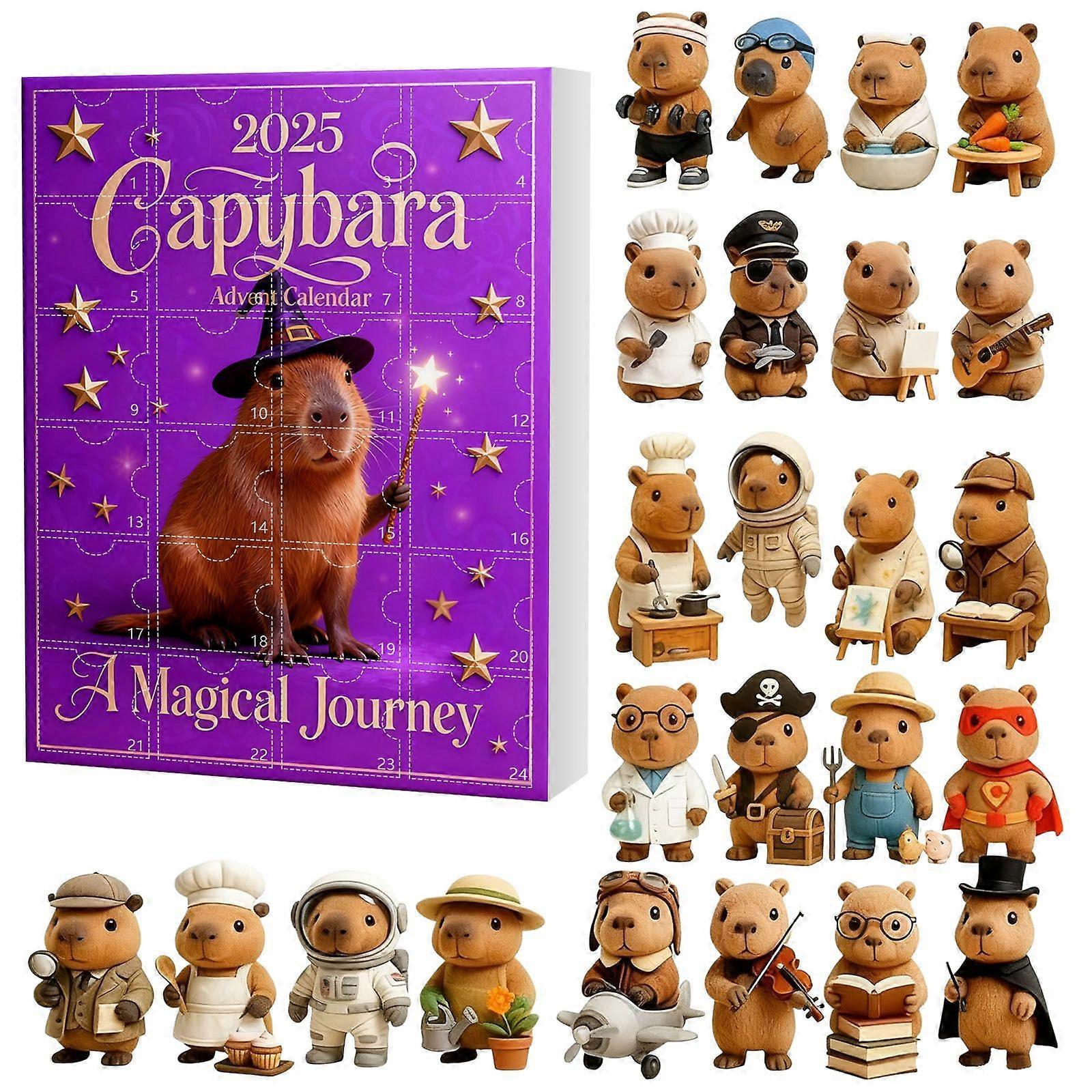 2025 Christmas Countdown Blind Box Mini Acrylic Groundhog Pendant Advent Calendar Blind Box